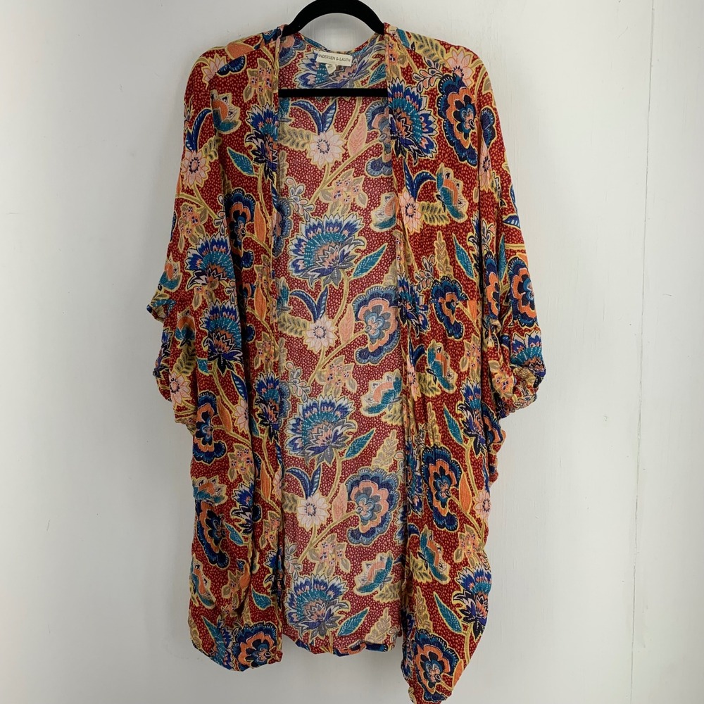Anthropologie Andersen & Lauth Floral Boho Kimono Cardigan Peasant Whimsical